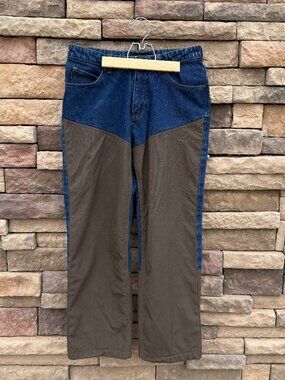 Cabela’s Men’s Canvas Reinforced Pants – 30x30 – Dark Blue / Brown
